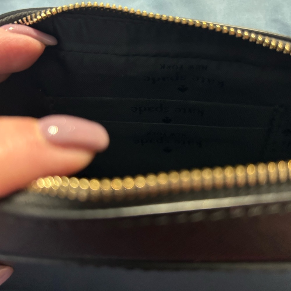 kate spade Black Crossbody Bag with Smooth Leather and Gold Branding - like new! - Picture 7 of 9